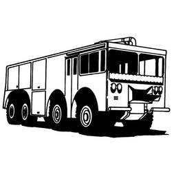 Раскраска: Пожарная машина (транспорт) #135872 - Бесплатные раскраски для печати