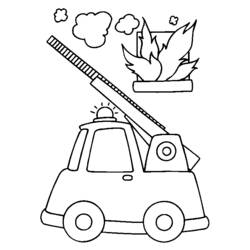 Раскраска: Пожарная машина (транспорт) #135875 - Бесплатные раскраски для печати