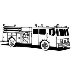 Раскраска: Пожарная машина (транспорт) #135884 - Бесплатные раскраски для печати