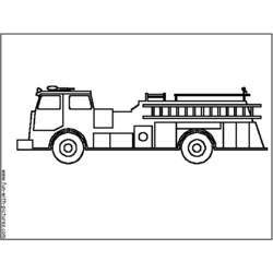 Раскраска: Пожарная машина (транспорт) #135886 - Бесплатные раскраски для печати