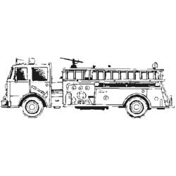 Раскраска: Пожарная машина (транспорт) #135896 - Бесплатные раскраски для печати