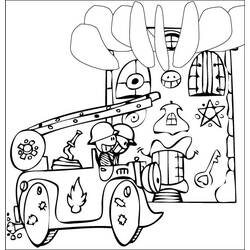 Раскраска: Пожарная машина (транспорт) #135922 - Бесплатные раскраски для печати