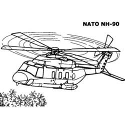 Раскраска: вертолет (транспорт) #136225 - Бесплатные раскраски для печати