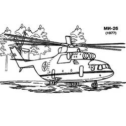 Раскраска: вертолет (транспорт) #136229 - Бесплатные раскраски для печати
