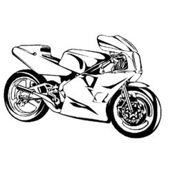 Раскраска: мотоцикл (транспорт) #136255 - Бесплатные раскраски для печати