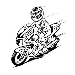 Раскраска: мотоцикл (транспорт) #136270 - Бесплатные раскраски для печати