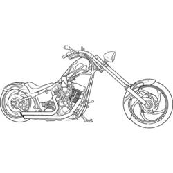 Раскраска: мотоцикл (транспорт) #136277 - Бесплатные раскраски для печати