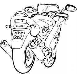 Раскраска: мотоцикл (транспорт) #136298 - Бесплатные раскраски для печати