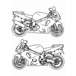 Раскраска: мотоцикл (транспорт) #136326 - Бесплатные раскраски для печати