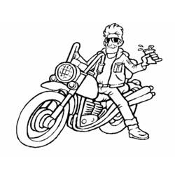 Раскраска: мотоцикл (транспорт) #136335 - Бесплатные раскраски для печати