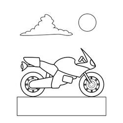 Раскраска: мотоцикл (транспорт) #136401 - Бесплатные раскраски для печати