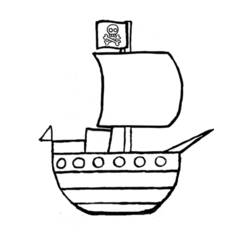 Раскраска: Пиратский корабль (транспорт) #138210 - Бесплатные раскраски для печати