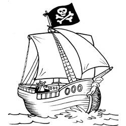 Раскраска: Пиратский корабль (транспорт) #138212 - Бесплатные раскраски для печати