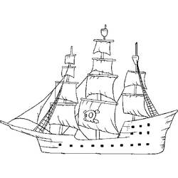Раскраска: Пиратский корабль (транспорт) #138251 - Бесплатные раскраски для печати