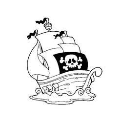 Раскраска: Пиратский корабль (транспорт) #138273 - Бесплатные раскраски для печати