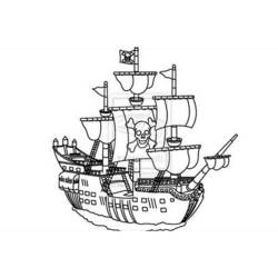 Раскраска: Пиратский корабль (транспорт) #138305 - Бесплатные раскраски для печати