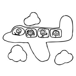 Раскраска: самолет (транспорт) #134787 - Бесплатные раскраски для печати