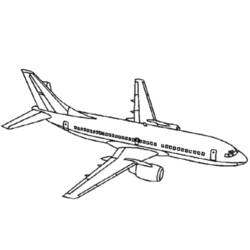 Раскраска: самолет (транспорт) #134790 - Бесплатные раскраски для печати