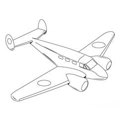 Раскраска: самолет (транспорт) #134794 - Бесплатные раскраски для печати