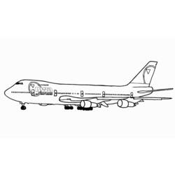 Раскраска: самолет (транспорт) #134823 - Бесплатные раскраски для печати