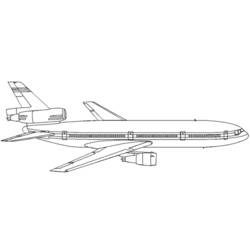 Раскраска: самолет (транспорт) #134844 - Бесплатные раскраски для печати