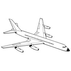 Раскраска: самолет (транспорт) #134846 - Бесплатные раскраски для печати