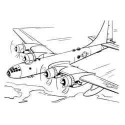 Раскраска: самолет (транспорт) #134858 - Бесплатные раскраски для печати