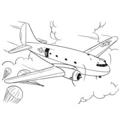 Раскраска: самолет (транспорт) #134865 - Бесплатные раскраски для печати