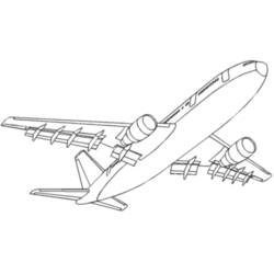 Раскраска: самолет (транспорт) #134872 - Бесплатные раскраски для печати