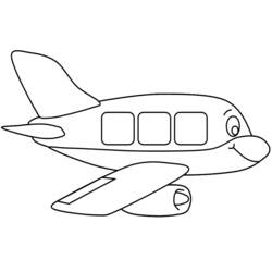 Раскраска: самолет (транспорт) #134883 - Бесплатные раскраски для печати