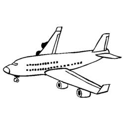 Раскраска: самолет (транспорт) #134898 - Бесплатные раскраски для печати