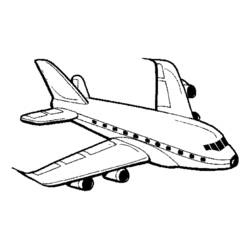 Раскраска: самолет (транспорт) #134907 - Бесплатные раскраски для печати