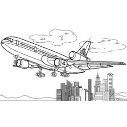 Раскраска: самолет (транспорт) #134930 - Бесплатные раскраски для печати