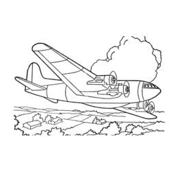 Раскраска: самолет (транспорт) #134933 - Бесплатные раскраски для печати
