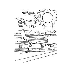 Раскраска: самолет (транспорт) #134949 - Бесплатные раскраски для печати
