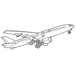 Раскраска: самолет (транспорт) #134956 - Бесплатные раскраски для печати