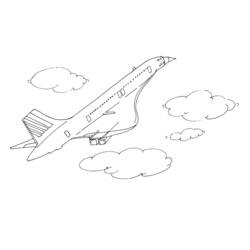 Раскраска: самолет (транспорт) #134960 - Бесплатные раскраски для печати