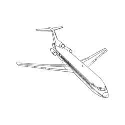 Раскраска: самолет (транспорт) #134967 - Бесплатные раскраски для печати
