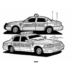 Раскраска: Полицейская машина (транспорт) #142951 - Бесплатные раскраски для печати