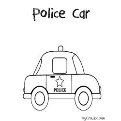 Раскраска: Полицейская машина (транспорт) #143027 - Бесплатные раскраски для печати