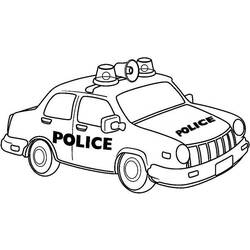 Раскраска: Полицейская машина (транспорт) #143035 - Бесплатные раскраски для печати