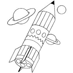 Раскраска: ракета (транспорт) #140075 - Бесплатные раскраски для печати