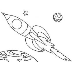 Раскраска: ракета (транспорт) #140128 - Бесплатные раскраски для печати