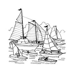 Раскраска: яхта (транспорт) #143593 - Бесплатные раскраски для печати