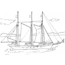 Раскраска: яхта (транспорт) #143600 - Бесплатные раскраски для печати