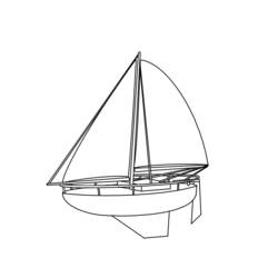 Раскраска: яхта (транспорт) #143613 - Бесплатные раскраски для печати