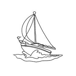 Раскраска: яхта (транспорт) #143627 - Бесплатные раскраски для печати