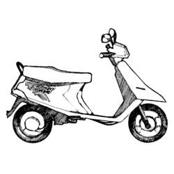 Раскраска: скутер (транспорт) #139530 - Бесплатные раскраски для печати