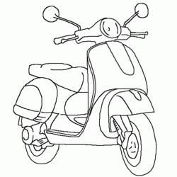 Раскраска: скутер (транспорт) #139533 - Бесплатные раскраски для печати