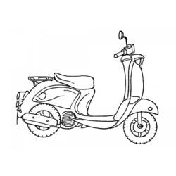 Раскраска: скутер (транспорт) #139535 - Бесплатные раскраски для печати